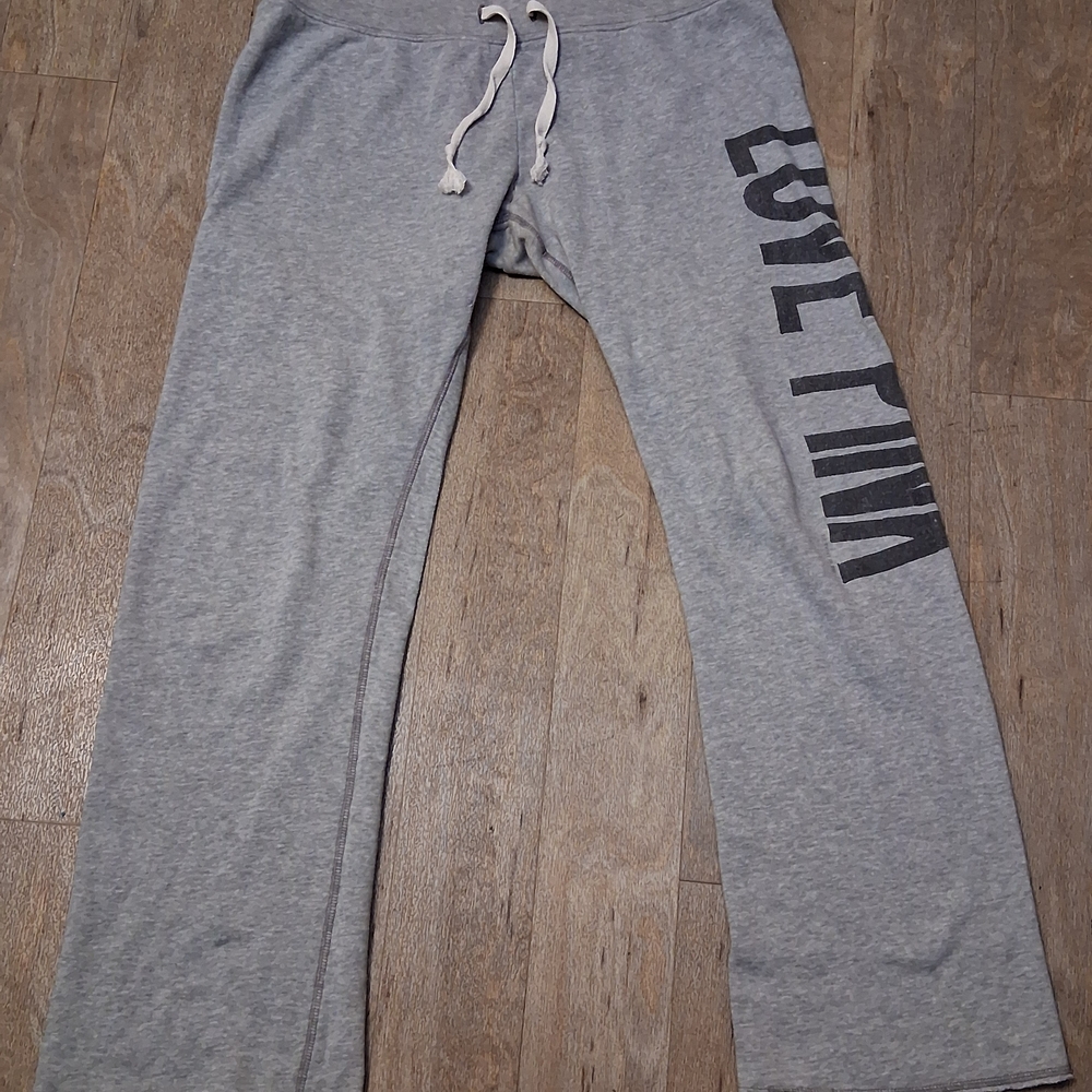 PINK Victoria's Secret Gray Wide Leg Pants